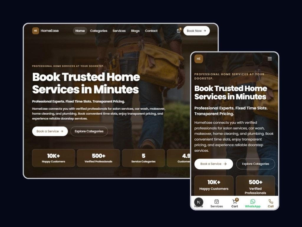 Fyder Web responsive website preview on desktop and mobile